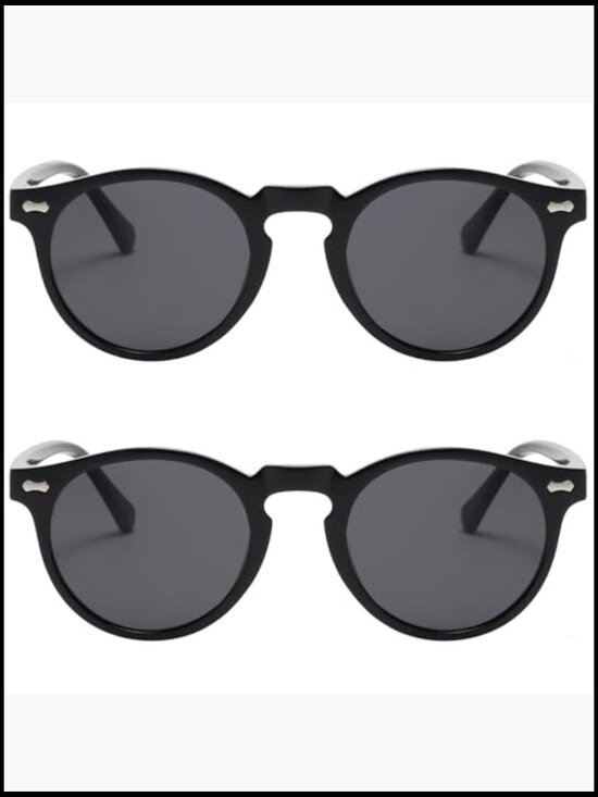 Polarized Round Sunglasses with UV Protection, Retro Style main image 4